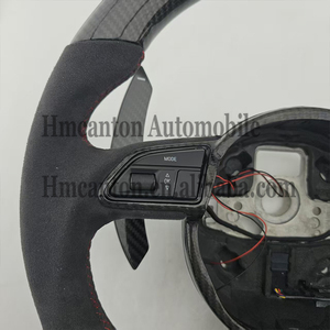Hot Selling Quality Carbon Fibre Alcantara LED Paddle Steering <b>Wheel</b> for Audi A3 A4L A5 A6L A7 Q3 Q5 Car Steering <b>Wheel</b> - Product Image 2