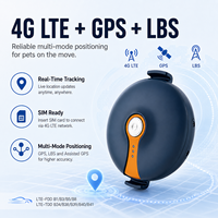 Traceur GPS portable mini 4G LTE pour animaux de compagnie avec son et lumière, dispositif de collier étanche, colliers pour chiens avec GPS