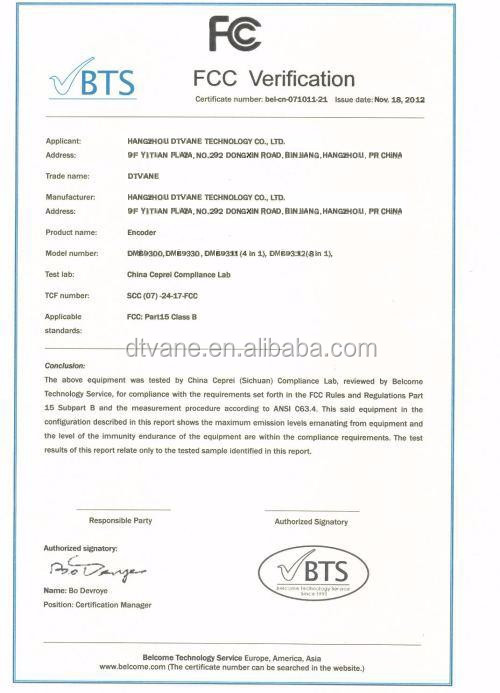 8 canaux CVBS à DVB T modulateur d&amp;amp;amp;#39;encodeur isdbt modulateur d&amp;amp;amp;#39;encodeur