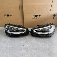 Phare LED Géométrique Effet Pluie de Météores pour Mercedes Classe S W223 S480 S580 S680 Maybach AMG 2021-25 Haute Configuration