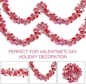 Guirnalda de Corazones Metálicos Rojos, Rosas y Blancos para Decoración de San Valentín y Navidad, para Interiores y Exteriores, Bodas y Hogar - Product Image 3