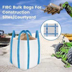 Bolsa FIBC, Bolsa a Granel, con Parte Superior Tipo Duffle y Fondo Plano, de Polipropileno Tejido Transpirable y Resistente para la Industria de la Construcción - Product Image 4