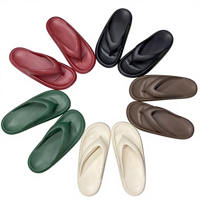 Summer New Flip-Flops Women's Beach Couple Style Thick-Soled EVA Outsole Outdoor Non-Slip Slippers Men's in Stock