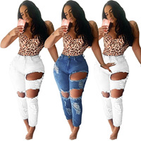 sexy big holes ripped jeans 