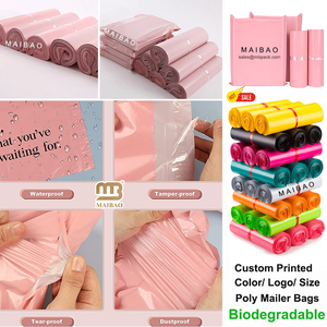 Tùy chỉnh màu hồng đen trắng thân thiện với môi vận chuyển phong bì bưu phẩm túi với logo tùy chỉnh compostable <span class=keywords><strong>Poly</strong></span> Túi bưu phẩm cho quần áo - Product Image 5