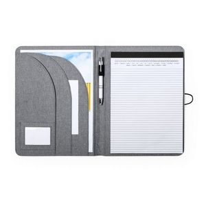 Tái chế Polyester Vải thư mục tiếp tục pháp lý tổ chức kinh doanh dây kéo danh mục đầu tư <span class=keywords><strong>padfolio</strong></span> với A4 Kích thước clipboard - Product Image 1