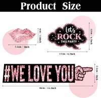 Kit d'accessoires pour photomaton d'anniversaire, en papier écologique et durable, pour décorations de fête d'anniversaire, de mariage, de bal de promo et de disco, amusant et mignon