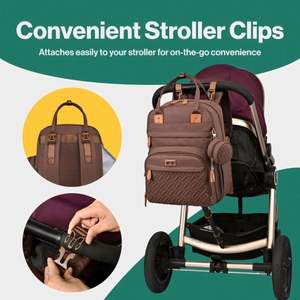 Sac à langer multifonction pour maman et bébé, durable, élégant, compatible avec les poussettes, grande capacité - Product Image 3