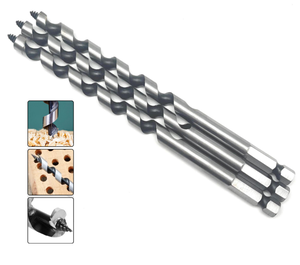 Excellent rapport qualité-prix : Lot de 7 tarières à bois en acier à haute teneur en carbone 2026, avec tige hexagonale de 11 mm et foret de 19 mm - Product Image 1