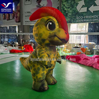 Dinosaure mignon debout vert gonflable de décor extérieur pour la partie de vacances à la maison