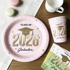 Juego de Platos Desechables de Papel Lanweier 2026 para la Temporada de Graduación, para Fiestas de Graduación, Campamentos y Festivales, Juego Completo de Diez Piezas - Product Image 5