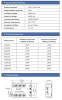 STAOR SSR-60DA 60A Relais statique monophasé DC vers AC 24-480VAC à passage par zéro, interrupteur relais SSR industriel