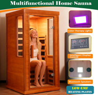 Sauna infrarouge portable pour une personne, idéal pour la maison, le meilleur des ventes, sauna sec en bois pour intérieur, sauna box et spa beauté