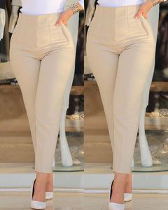 Pantalones de Vestir para Mujer, Cintura Media, Ajustados, Primavera, Formales, Antiarrugas, de Secado Rápido, Tipo Lápiz - Product Image 4