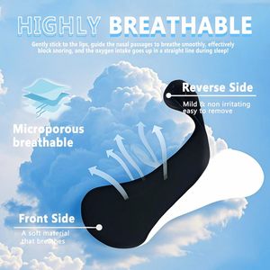 Bandes nasales anti-ronflement (60 unités) – Débloque les voies respiratoires, améliore le sommeil, anti-ronflement, résistantes à la transpiration, patchs hautement adhésifs, doux pour la peau - Product Image 3