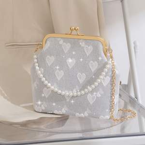 时尚女式休闲马鞍手提袋耐用涤纶衬里刺绣装饰单带便携盖沙滩 - Product Image 2