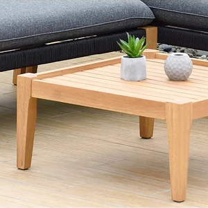 Canapé de jardin en teck et corde, style moderne et luxueux, confortable, ensemble de meubles de patio extérieur pour hôtels, villas et jardins - Product Image 5