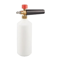 Pistolet à mousse en laiton 1L avec raccord rapide 1/4 pouce, équipement multifonctionnel pour lavage de voiture, lance à mousse pour neige