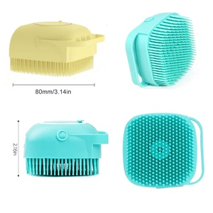 Cepillos de peine para mascotas autolimpiantes de propiedad de fábrica, removedor de pelo de silicona, ducha para gatos, perros, animales, cepillo de champú para perros - Product Image 2