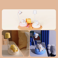 Mignon Kawaii Chat Veilleuse Enfants USB Rechargeable Portable LED Lampe Moderne Silicone Dormir Kitty Animal ABS Table Veilleuse