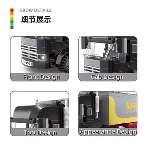 4971 Giáo Dục Bộ Đồ Chơi Nhựa Xây Dựng Khối Xây Dựng Khối Cho Bé Trai Có Tính Năng Thành Phố <span class=keywords><strong>Container</strong></span> Xe Tải Nặng Xe Hàng Hóa Mô Hình - Product Image 6