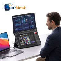 Monitor Portátil CoreNest de 15.6 Pulgadas con Pantalla Dual 2K, Plegable, 100% SRGB, Pantalla IPS, Extensor de Pantalla para Laptop y Mini PC