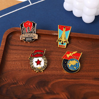 Épingles en émail de la Guerre Froide CCCP, étoiles rouges, drapeaux, broches, histoire, mémoire, émail dur en métal, badge