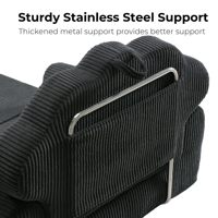 TenderPlayful OEM personnalisé noir pliable canapé-lit fauteuil-lit canapé convertible avec accoudoir et support dorsal