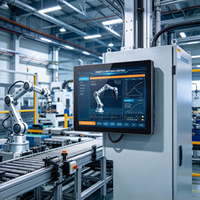 PC industriel à écran tactile de 8 à 21,5 pouces pour la ligne d'assemblage des bras robotisés, l'automatisation des usines, la surveillance de la production et le contrôle du mouvement