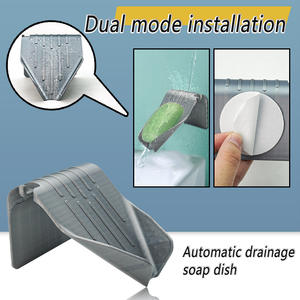 Wholesale Self-draining Soap Holder Automatic Draining <b>Dish</b> Strong Load-bearing Punch-free Soaps <b>Tray</b> Bathroom <b>Rack</b> - Product Image 5