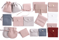 Pochettes à bijoux rectangulaires portables en microfibre avec rabat personnalisable pour boucles d'oreilles, bracelets et colliers – Taille sur mesure