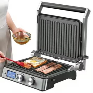 Nueva Parrilla Eléctrica Comercial para Interiores, Diseño Plegable para Campamento, Construcción de Acero Inoxidable, Plancha para Sándwiches sin Humo - Product Image 2