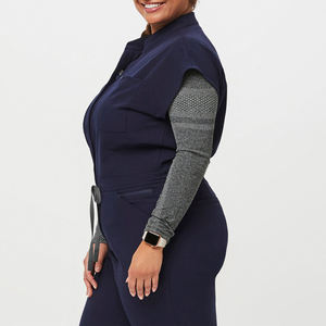 Vente en gros d'uniformes d'infirmière médicale haut de gamme pour femmes combinaison une pièce sans manches à la mode ensemble d'uniformes d'hôpital - Product Image 4