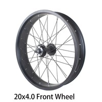 Roue avant de vélo électrique VTT Fat Tire 20x4.0 (20 pouces) et 26x4.0 (26 pouces) avec 36 rayons et déport de 135 mm