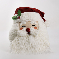 Coussin carré de Noël en coton 100% amovible et lavable, style européen et américain, idéal pour la décoration et les cadeaux