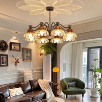 Vente en gros de lampes suspendues, abat-jour en forme de fleurs, lustres, lampes pendantes pour la décoration de la maison, salon, chambre, hôtel, restaurant, bar