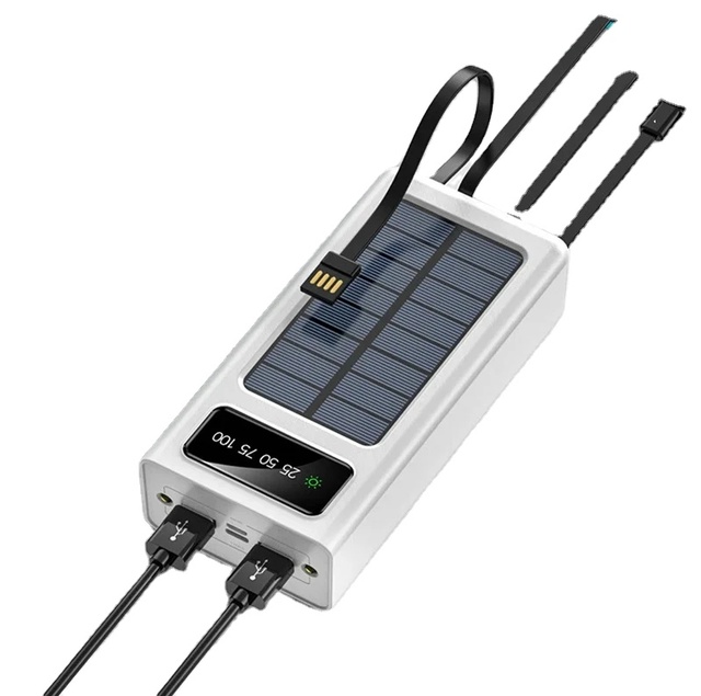 New Solar Power Bank Fast Charging Portable Waterproof 30000mah Micro USB Phone Charger with Solar Panels for iPhone