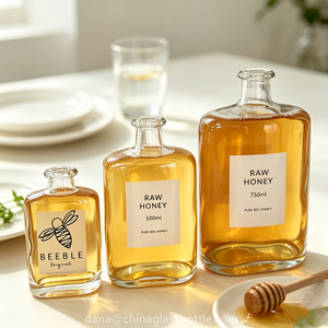 Botellas de Vidrio al por Mayor de 200ml, 500ml y 750ml para Envasar <span class=keywords><strong>Miel</strong></span>, Whisky, <span class=keywords><strong>Ron</strong></span> Oscuro, Brandy, <span class=keywords><strong>Licor</strong></span> de Arce, Vodka, Ginebra, Tequila y Aromas - Product Image 2