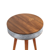 Table Basse Audio Intelligente à Chargement Sans Fil Bluetooth en Bois Massif Pur, Table de Chevet, Table de Salon, Table de Canapé - Prix Usine