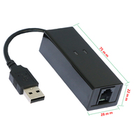 Módem de Datos y Fax Externo USB con Cable OEM de 56Kbps V.90 V.92 para Win XP/Vista/Win7/8/10/Linux