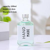 Transparante glazen fles van 100ml, 250ml, 500ml met schroefdop voor wijn/koude koffie/sap/fruittwijn