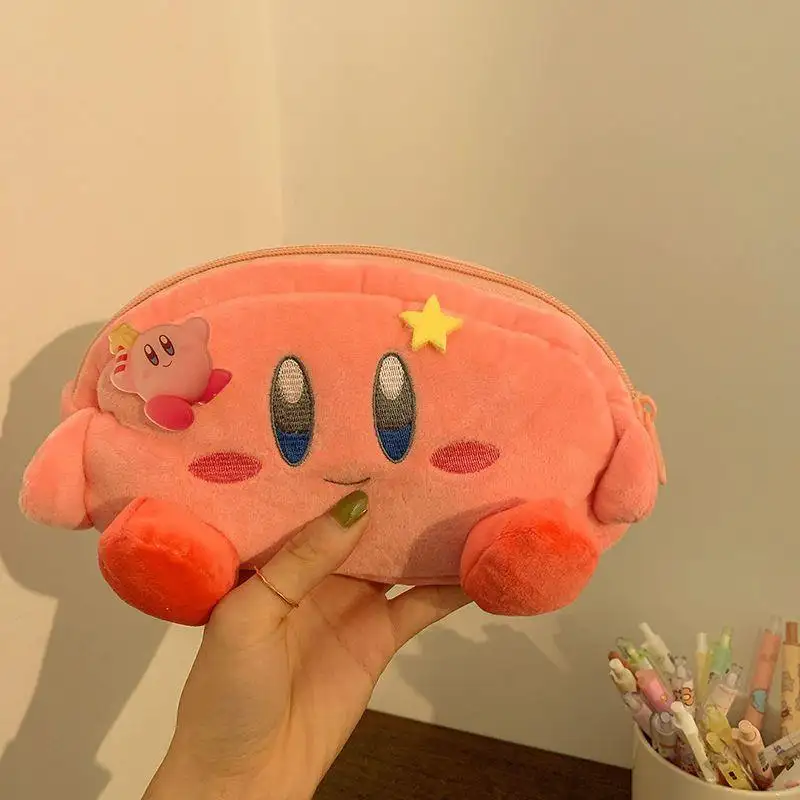 Vendita diretta in fabbrica cartone animato di alta qualità Kawaii Kirb y Pencil Box Anime Plushe cancelleria buon regalo per gli amici