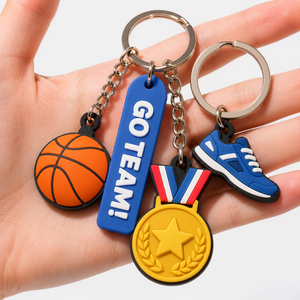 Trendy Custom Soft PVC Key Fobs with Split <b>Ring</b> for Brand Advertising Campaigns - Product Image 6