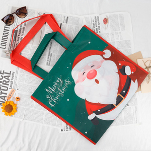 OEM/ODM Yuan Ye 80 Gsm Custom Logo Design <strong>Christmas</strong> Reusable Non Woven Eco-friendly Durable <strong>Shoulder</strong> Shopping <strong>Bags</strong> for Festival - Product Image 2