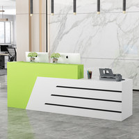 QT-245X  Comptoir de réception moderne et minimaliste en cuir laqué, comptoir de bar, table de comptoir pour les magasins de vêtements et les instituts de beauté