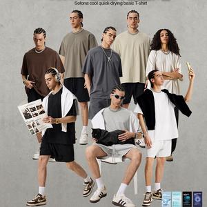 T-shirt Oversize Unisexe à Séchage Rapide pour l'Été, Personnalisable avec Logo, Col Rond Basique, Manches Courtes, Idéal pour le Streetwear Quotidien - Product Image 2