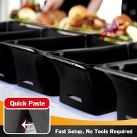 Housse de protection contre le vent en tissu Spandex/Polyester ignifuge pour réchaud alimentaire, compatible lave-vaisselle