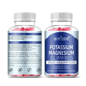 Biyode Magnesium Glycinate Vitamin Supplement Heart Healthcare Wholesale Potassium Magnesium Dietary Gummies