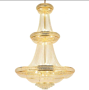 Zeal <b>Lighting</b> Project Decoration Showroom <b>Large</b> Luxury Long Crystal Chandelier for High Ceiling - Product Image 4