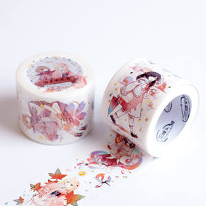 Vente en gros de ruban Washi de masquage holographique écologique personnalisé, adhésif en silicone simple face, impression de logo étanche offerte - Product Image 1